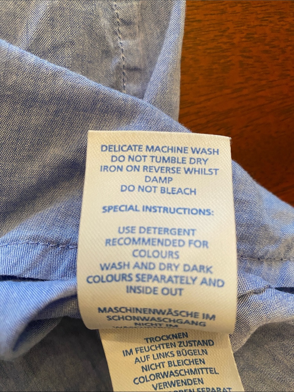 Boden 100% Cotton Button Down in light blue Size 8L - Picture 14 of 14